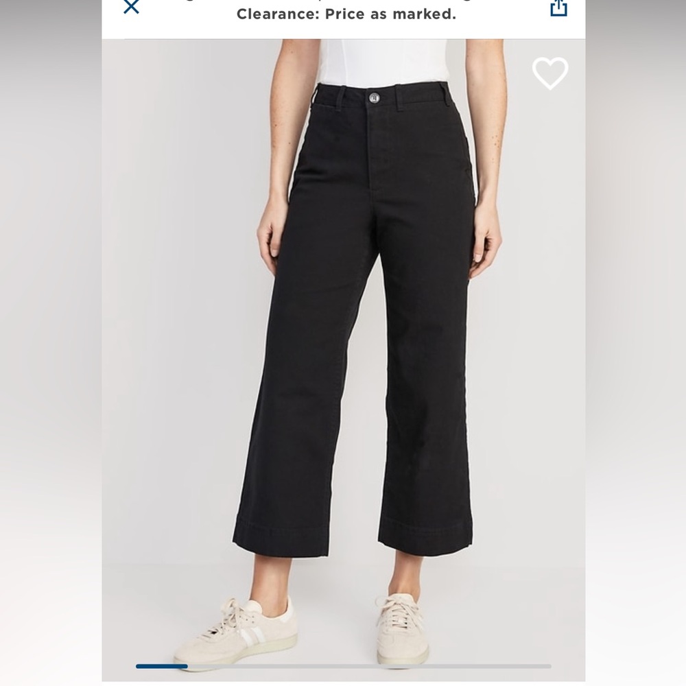 Old Navy High-Waisted Crop Chino Wide Leg Pants